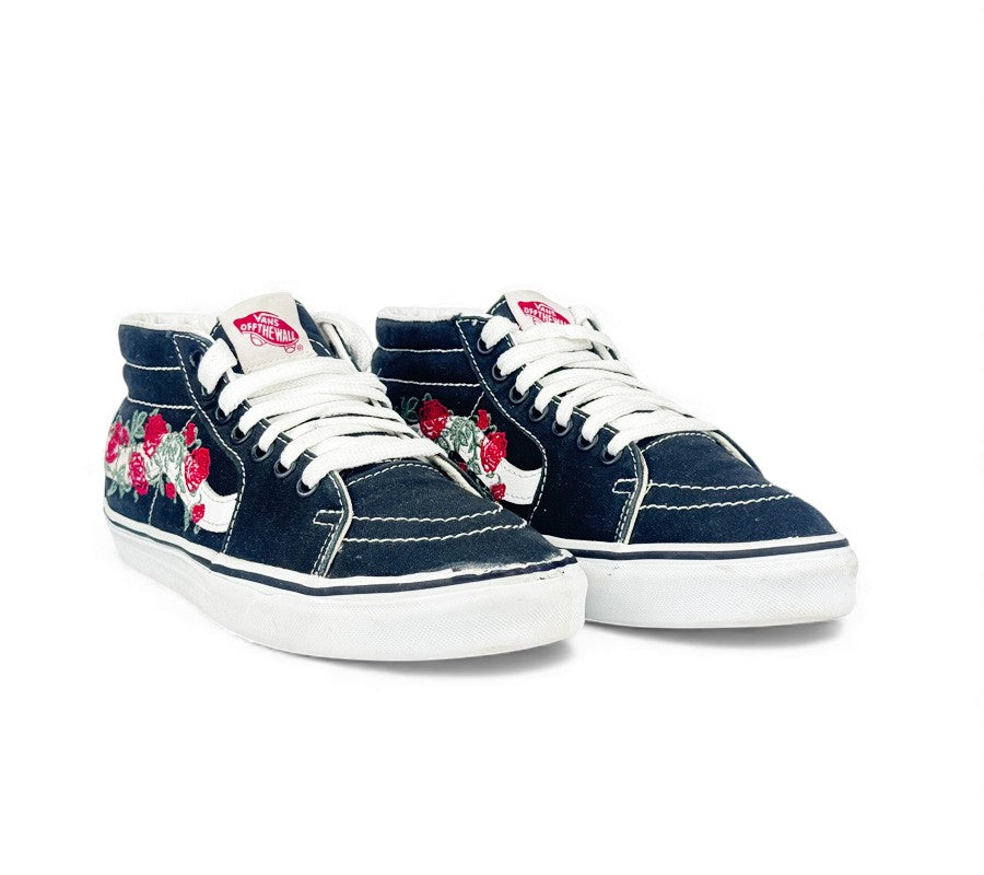 Vans Sk8-Mid Rose Thorns embroidered